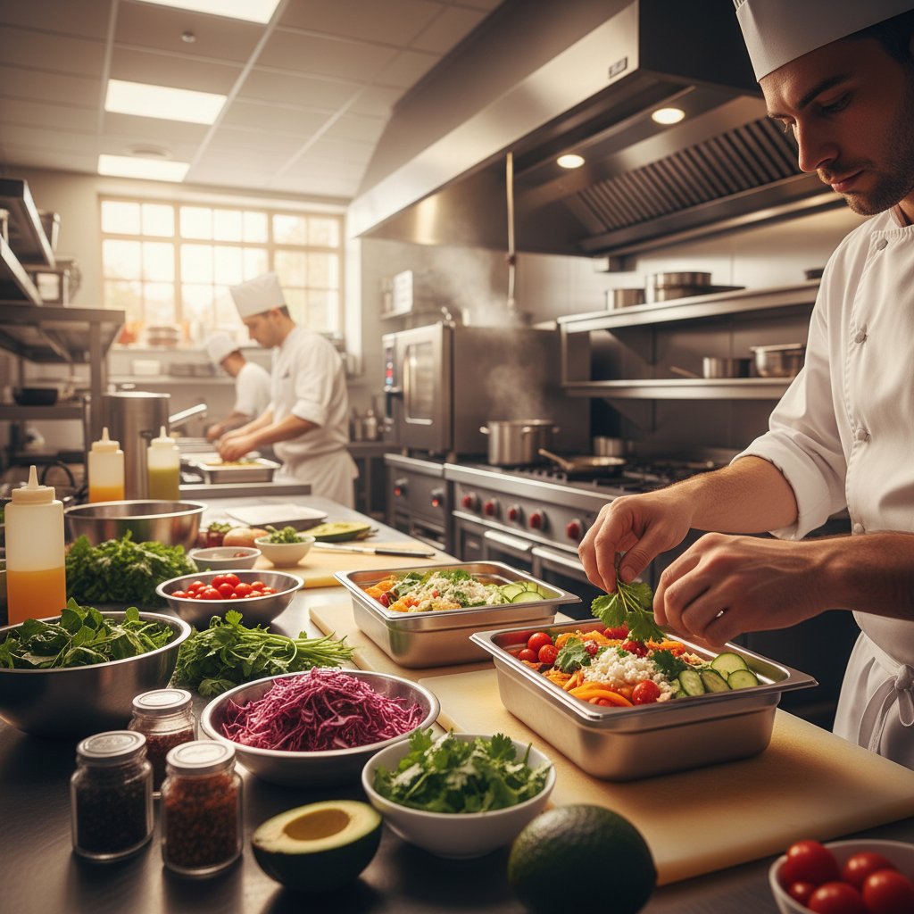 Fresh meal preparation at Cixuse kitchen